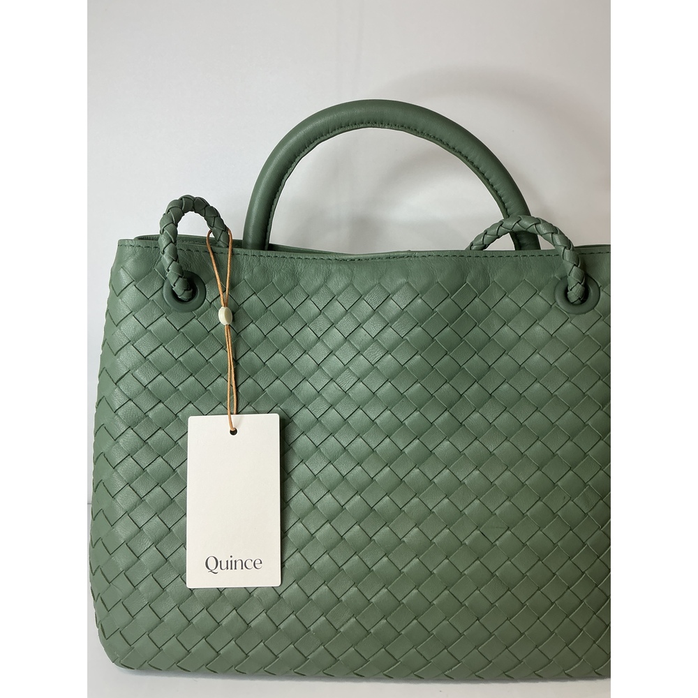 Italian Leather Handwoven Satchel - Picture 3 of 3